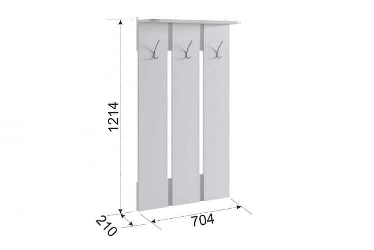Вешалка Реал 1 ПР-0029 белый / PR-0029_1