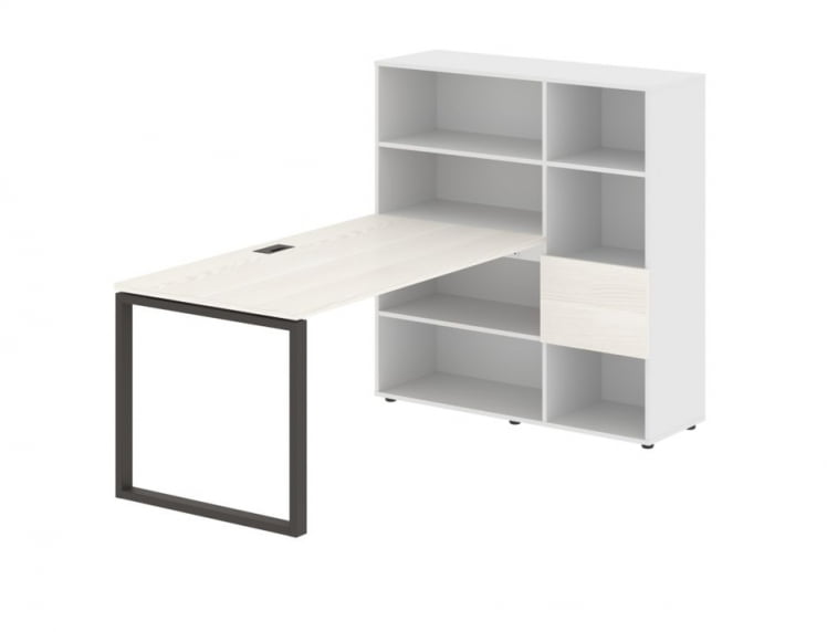 Рабочая станция ЕДИС ЕКРСТ 1215 Ясень Траун Мокко Белый / EDIS EQRST_0