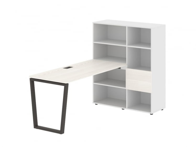 Рабочая станция ЕДИС ЕВРСТ 1115 Ясень Траун Мокко Белый / EDIS EVRST_0