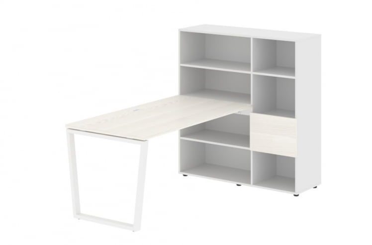 Рабочая станция ЕДИС ЕВРСТ 1215 Ясень Траун Белый Белый / EDIS EVRST_0