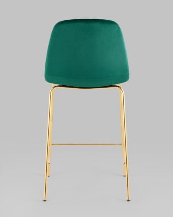 Стул полубарный Валенсия СН велюр Зеленый золотые ножки / SN_6