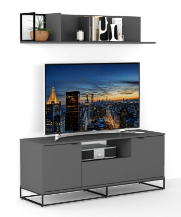 Полка навесная Ситй большая графит / City_9