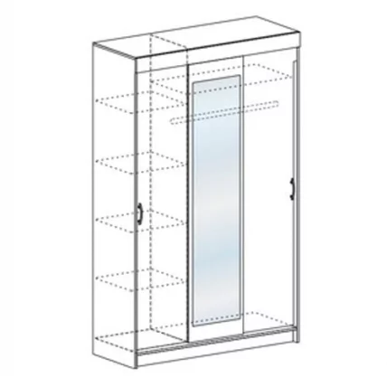 Шкаф-купе Басса ШКК 551 (ясень шимо темный/светлый)_1