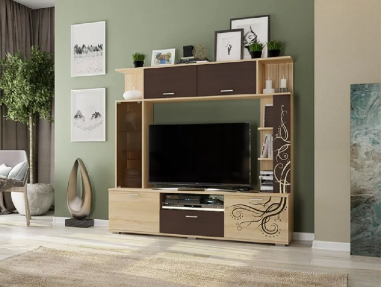 Мини-стенка Ника Дуб Сонома Венге_0