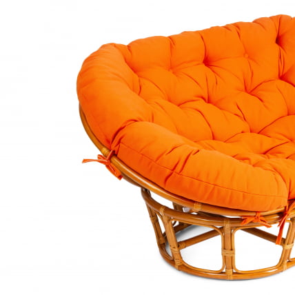 Диван МАМАСАН/МАМАСАН 23/02 В /с подушкой/ подушка 182х119 см, 169х102х80 см, Пекан (орех), ткань, оранжевый, С 23 / MAMASAN/МАМАСАН W Pecan_5