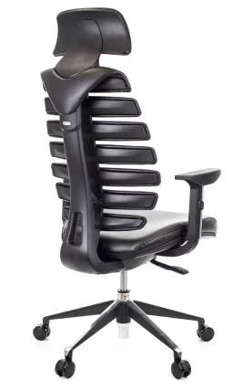 Эргономичное кресло Ерго Блаcк экокожа Черный / Ergo Black_3