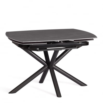 Стол обеденный Винстон/Винстон столешница керамика (матовая) /опоры металл, темно-серый/черный, (120+30+30)кс80кс75 см / Winston/Винстон (120+30+30)x80x75_0