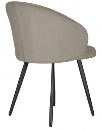 Стул обеденный ДОБРИН НАОМИ (ЭМАЛЬ ЧЕРНЫЙ МУАР велюр Катаниа Кокоа) / DOBRIN NAOMI Catania Cocoa)_2