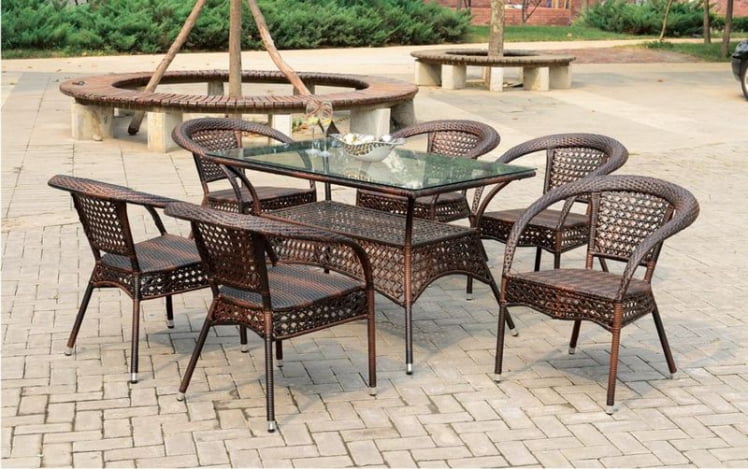 Комплект садовой мебели (стул РC 16 / стол РТ -А 206) Коричневый / RC RT_1