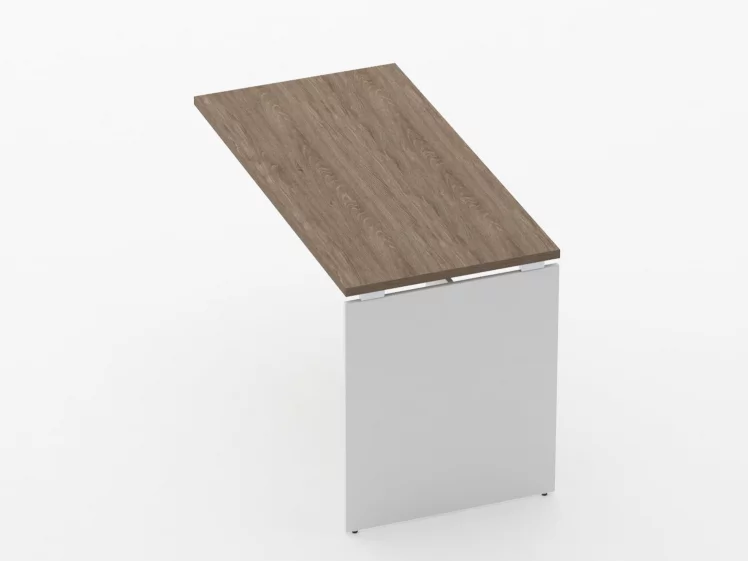 Брифинг-приставка для стола на ЛДСП опорах Дека 75.10.12 Дуб Верцаска/Белый / Deka_0