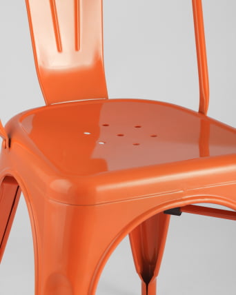 Стул ТОЛИКС с высокой спинкой Оранжевый глянцевый / TOLIX_8