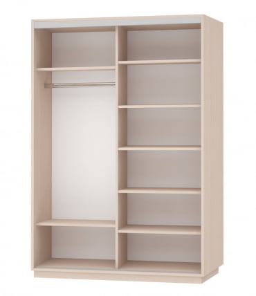 Шкаф-купе двухдверный Экспресс Дуо 1600х2200х Париж/Дуб молочный / 1600х2200h_1