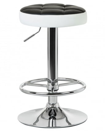 Табурет барный ДОБРИН БРУНО Черно-белый / DOBRIN BRUNO_0