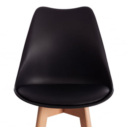 Стул барный ТУЛИП БАР (мод. C1014Х-1) / 1 шт. в упаковке пластик/дерево, 42 х 47,5 х 104 см, Блаcк (Черный) 3010/ натуральный / TULIP BAR (mod. C1014H-1) Black_5