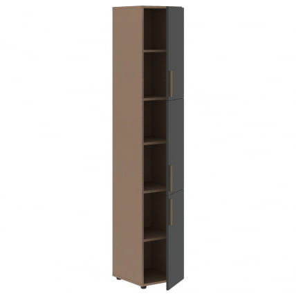 Шкаф-колонка с тремя глухими малыми дверьми (правый) ВЕЛИОН ВХCС 40.8 Р Яшма черный Кобра / VELION VHCS R_1