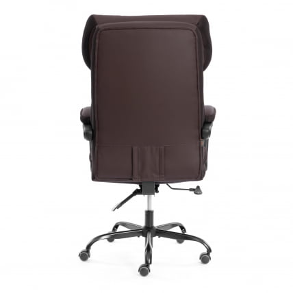 Кресло руководителя Чиеф металБЛ кож/зам/ткань, коричневый/коричневый стеганный, 36-36/36-36 стеганный/ТВ-24 / Chief metalBL стеганный/TW-24_4