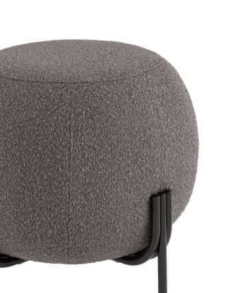 Пуф Флик букле Темно-серый_2