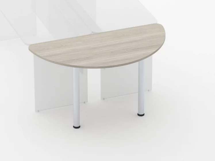 Приставка-полукруг для двух столов Глассй 2.18 Дуб сантана светлый / Glassy_1