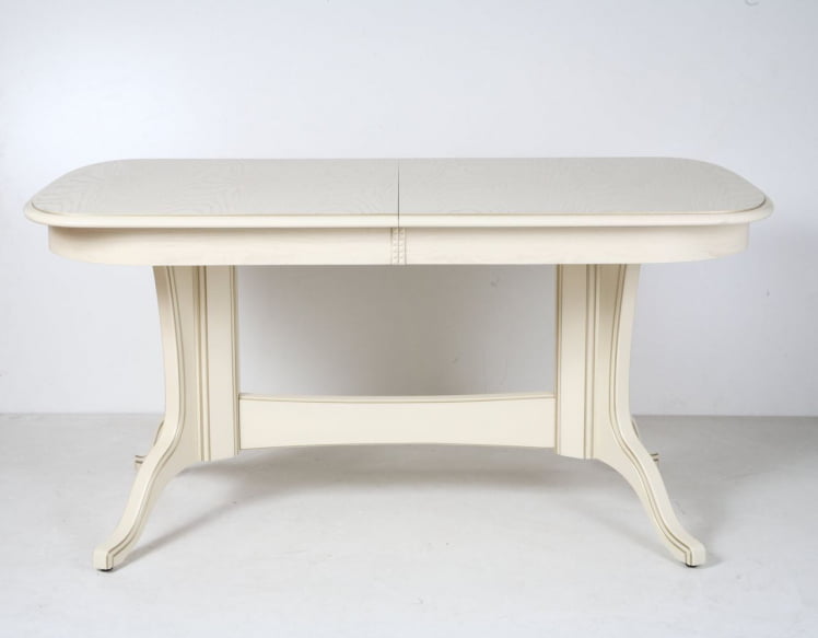 Стол обеденный раскладной Лира-3 (1,4м) тон 2М с золотой патиной_1