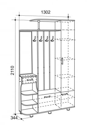 Прихожая Барселона-1 Венге_1