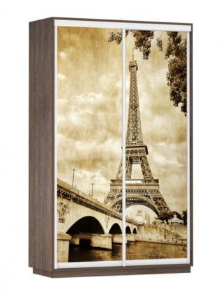 Шкаф-купе двухдверный Экспресс Дуо 1400х2200х Париж/Венге / 1400х2200h_0