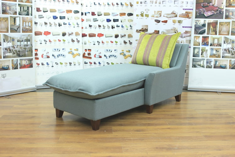 Оттоманка Хадсон правая серо-зеленый/желтый полоса_0