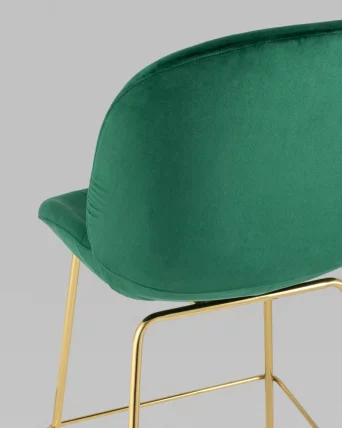 Стул полубарный Беетле со спинкой голд Изумрудный / Beetle gold_5