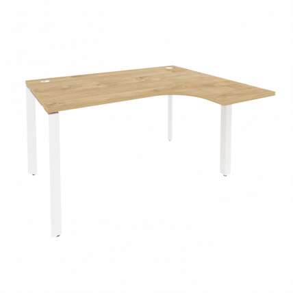 Стол эргономичный правый на П-образном м/к ОНИКС О.МП-СА-3Р Тиквуд Светлый/Белый / ONIX O.MP-SA-3R_0