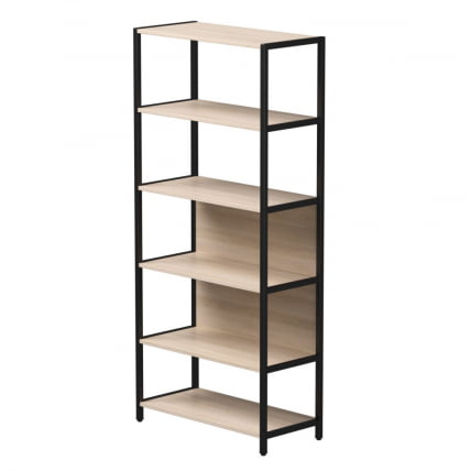 Стеллаж металлический высокий Еверпроф ЕВО 254Н008 Дуб Соната Черный / Everprof EVO_0