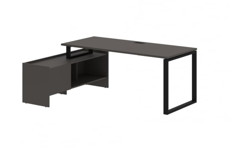 Стол с тумбой ЕДИС ЕКCТ 19814 Мокко Черный / EDIS EQCT_0