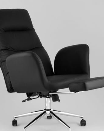 Кресло руководителя ТопЧаирс Солид NC с оттоманкой черный / TopChairs Solid_2