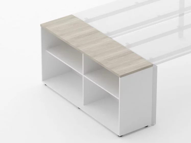 Тумба открытая Дека 9.01.145 Дуб Сантана светлый/Белый / Deka_1