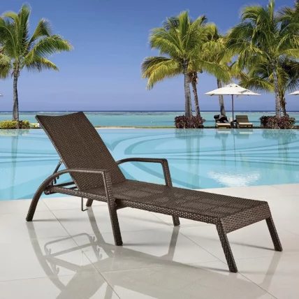 Шезлонг-лежак плетеный А30А-В53 Бровн / A30A-W53 Brown_1