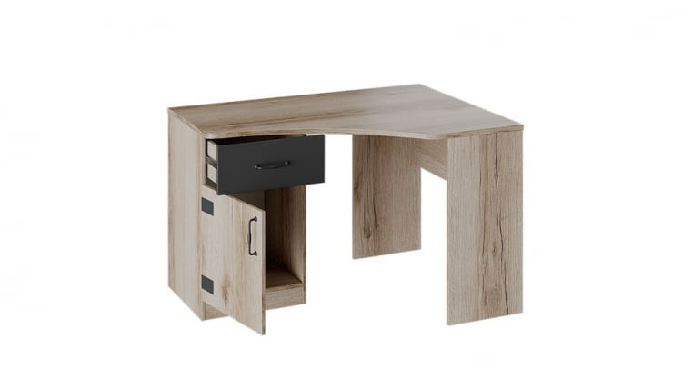 Стол письменный угловой Окланд ТД-324.15.03 Фон Черный/Дуб Делано_1