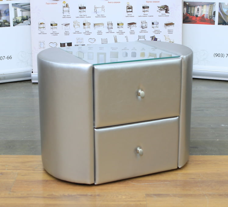 Тумба Капри серебро_1