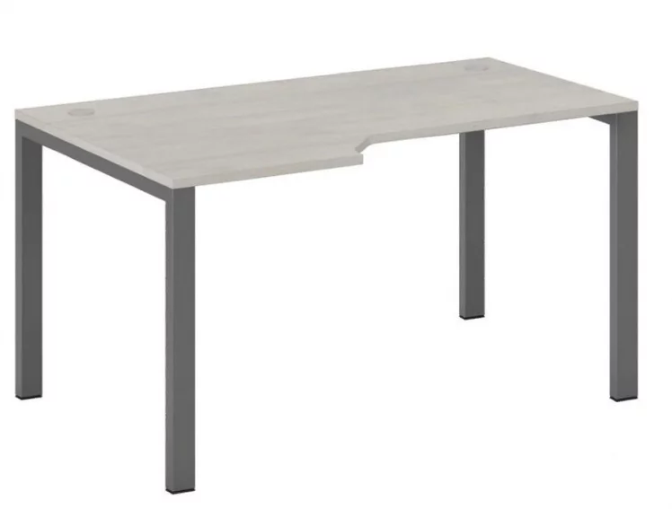 Стол эргономичный левый на металлоопорах Нев Лине НЛН36322624 Дуб шамони светлый / New Line NLN36322624_0
