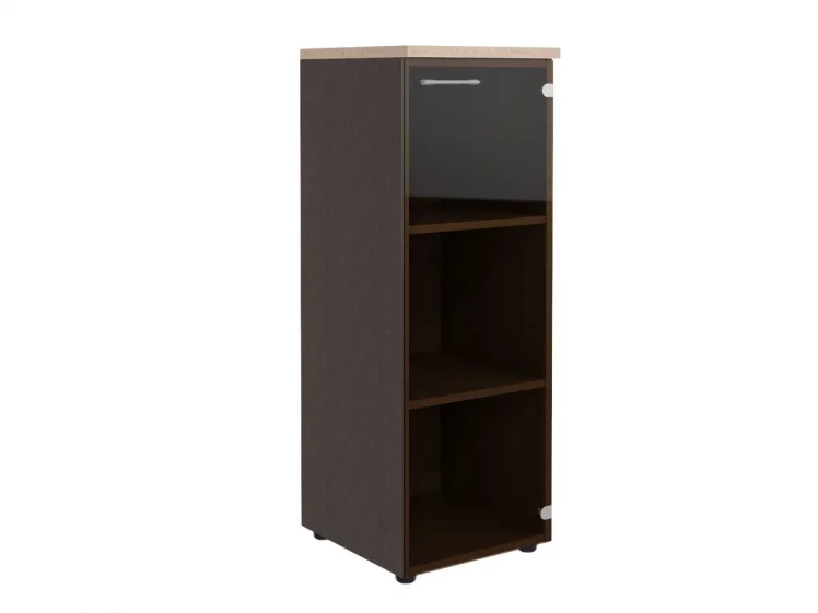 Шкаф колонка со стекляной дверью и топом КСМC 42.2 Бук Тиара/Рено / XMC_0