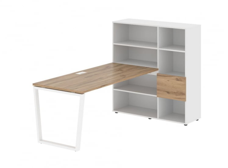 Рабочая станция ЕДИС ЕВРСТ 1217 Дуб Денвер светлый Белый Белый / EDIS EVRST_0