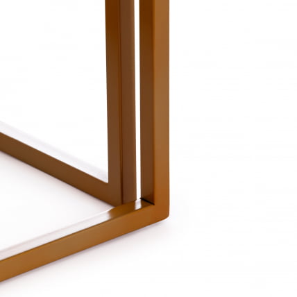 Столик кофейный Сеcрет Де Маисон КУАТТРО ( мод. 14153 ) алюминиевый сплав/мрамор, 41*41*41 см, золотой/белый мрамор / Secret De Maison QUATTRO mod._4