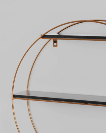 Полка Луна золотая Черный мрамор / Luna_3