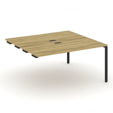 Двойной стол-приставка к опорным тумбам/шкафам CОНCЕПТ CН.ДСПР-004 Дуб Винченцо Черный / CONCEPT CN.DSPR-004_0