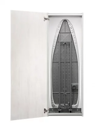 Шкаф со встроенной гладильной доской Ирон Слим Еко (левый) Беленый дуб / Iron Slim Eco_0