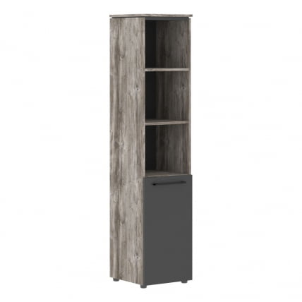 Шкаф-колонка с глухой малой дверью МОРРИС ТРЕНД МХC 42.5 Сосна Нордик Антрацит / MORRIS TREND MHC_0