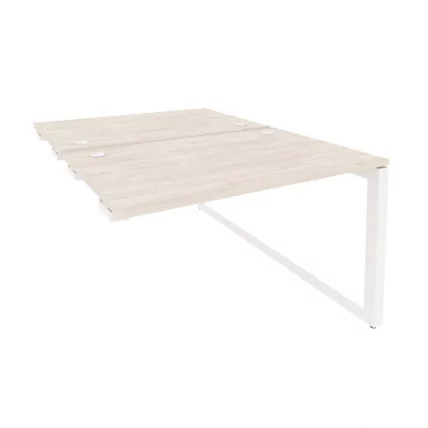 Стол-приставка двойной на О-образном м/к к опорым элем. ОНИКС О.МО-Д.СПР-2.8 Денвер Светлый/Белый / ONIX O.MO-D.SPR-2.8_0