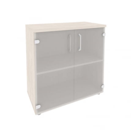 Шкаф низкий широкий (2 низких фасада стекло) ОНИКС О.СТ-3.2 Денвер Светлый / ONIX O.ST-3.2_0