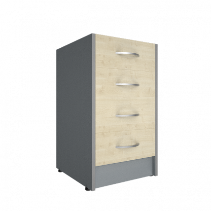 Каркас тумбы А.ТП-4 Рива А.ТП-4К1 Клен/Металлик / Riva_0