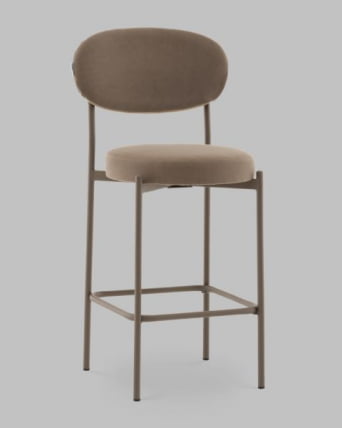 Стул Полубарный Бриф ДД ПБ велюр капучино каркас капучино муар / DD_0