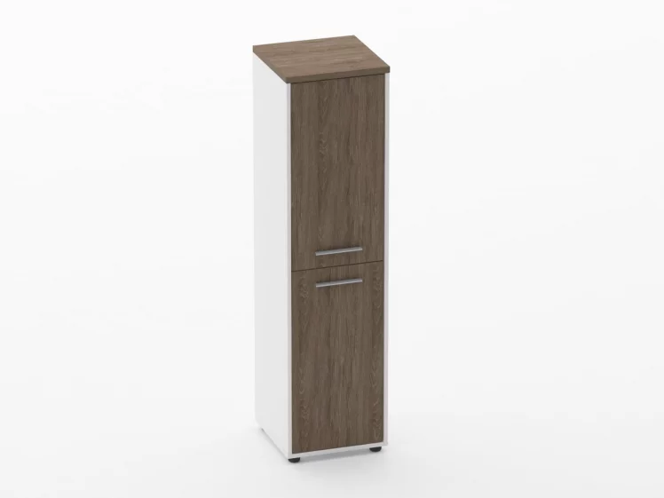 Шкаф 3 узкий закрытый, 2 двери Дека 10.16.12Пр Дуб Верцаска/Белый / Deka_0