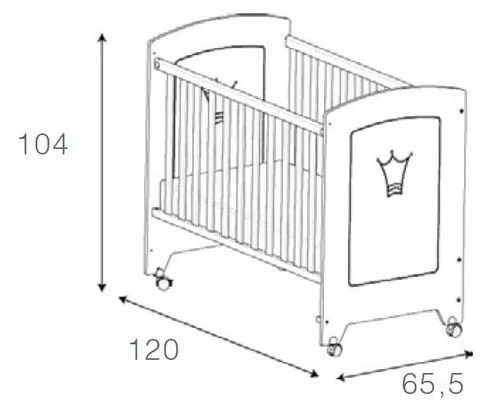 Кровать Микуна Валентина 120кс60 Вхите / Micuna Valentina 120x60 White_2