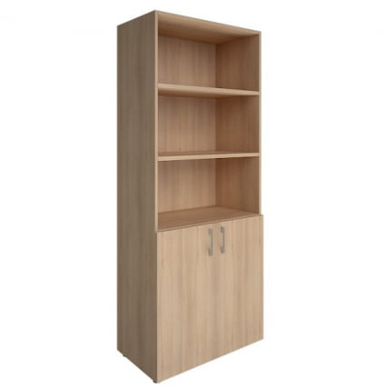 Шкаф книжный полуоткрытый без топа ЙАЛТА ЛТ-СТ 1.1	 Снежная Платина / YALTA LT-ST_0